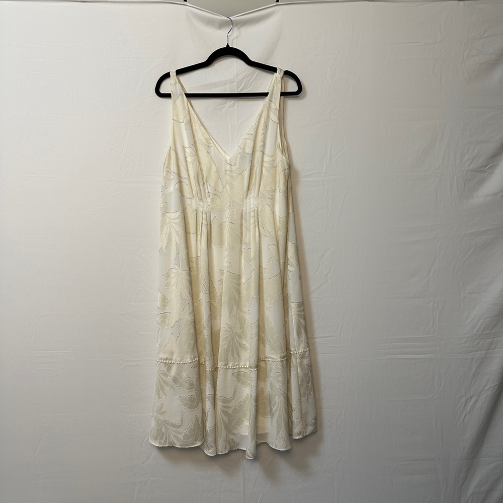 Ann Taylor Cream Textured Dress